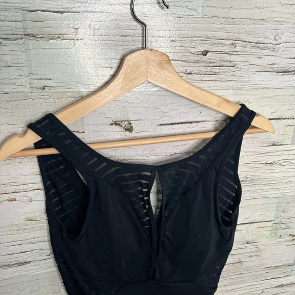 Jets by jessika Allen black striped sheer Australian one piece swimsuit size 4 - Picture 3 of 12